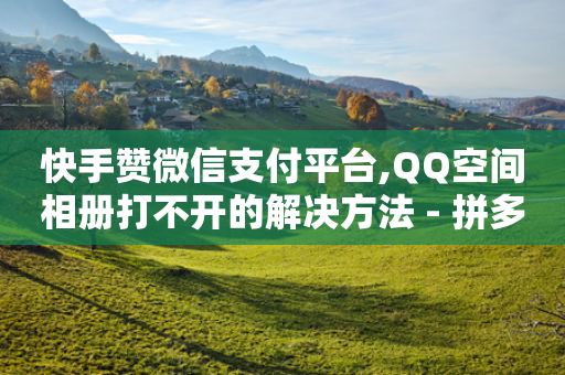 快手赞微信支付平台,QQ空间相册打不开的解决方法 - 拼多多如何快速助力成功 - 什么电商平台可以自动出单