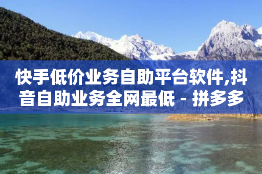 快手低价业务自助平台软件,抖音自助业务全网最低 - 拼多多自动下单脚本 - 拼多多店铺怎么上架商品教程-第1张图片-靖非智能科技传媒