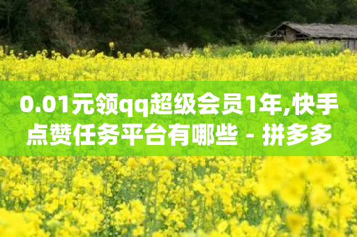 0.01元领qq超级会员1年,快手点赞任务平台有哪些 - 拼多多商家刷10万销量 - 扫码助力后怎么补救-第1张图片-靖非智能科技传媒