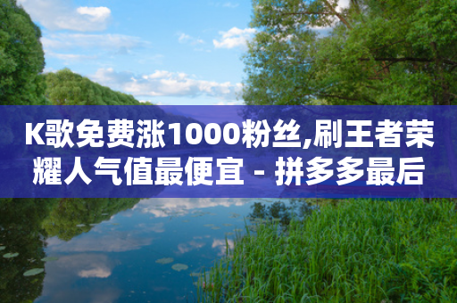 K歌免费涨1000粉丝,刷王者荣耀人气值最便宜 - 拼多多最后0.01碎片 - 没有下载拼多多能砍价不