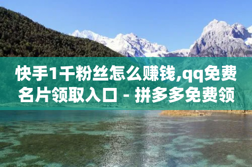 快手1千粉丝怎么赚钱,qq免费名片领取入口 - 拼多多免费领5件助力 - 拼多多商品全网低价怎么找