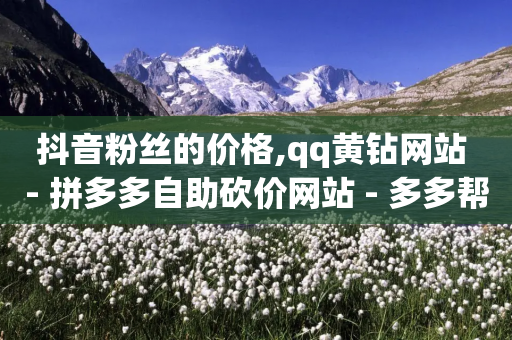 抖音粉丝的价格,qq黄钻网站 - 拼多多自助砍价网站 - 多多帮生活助手下载