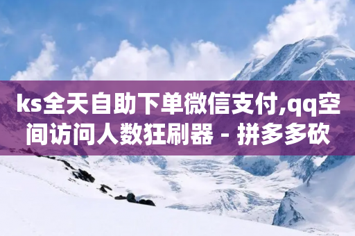 ks全天自助下单微信支付,qq空间访问人数狂刷器 - 拼多多砍价黑科技软件 - 拼多多助力接单平台官网-第1张图片-靖非智能科技传媒