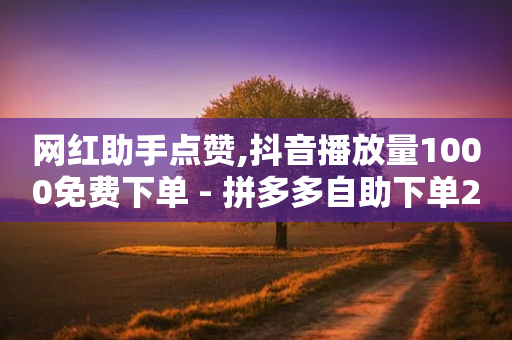 网红助手点赞,抖音播放量1000免费下单 - 拼多多自助下单24小时平台 - 拼多多检测到有偿助力-第1张图片-靖非智能科技传媒