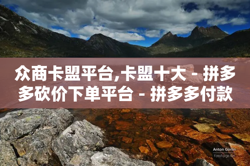 众商卡盟平台,卡盟十大 - 拼多多砍价下单平台 - 拼多多付款突然人脸识别-第1张图片-靖非智能科技传媒