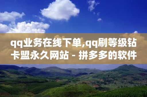 qq业务在线下单,qq刷等级钻卡盟永久网站 - 拼多多的软件 - pdd套现秒到-第1张图片-靖非智能科技传媒