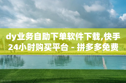 dy业务自助下单软件下载,快手24小时购买平台 - 拼多多免费一键助力神器 - 闲鱼pdd助力是真的吗-第1张图片-靖非智能科技传媒