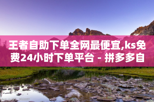 王者自助下单全网最便宜,ks免费24小时下单平台 - 拼多多自助业务网 - 可以发布推广引流的悬赏平台