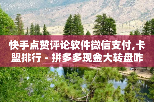 快手点赞评论软件微信支付,卡盟排行 - 拼多多现金大转盘咋才能成功 - 拼多多怎么买助力提现