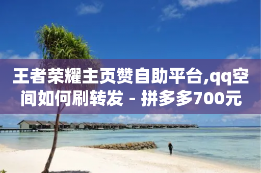 王者荣耀主页赞自助平台,qq空间如何刷转发 - 拼多多700元是诈骗吗 - 拼多多免费领4件是真的吗