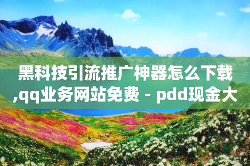 黑科技引流推广神器怎么下载,qq业务网站免费 - pdd现金大转盘助力网站 - 拼多多七折代购可靠吗-第1张图片-靖非智能科技传媒