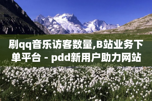 刷qq音乐访客数量,B站业务下单平台 - pdd新用户助力网站 - 拼多多现金50元要多少人助力-第1张图片-靖非智能科技传媒