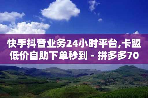 快手抖音业务24小时平台,卡盟低价自助下单秒到 - 拼多多700元助力到元宝了 - 运费险批量下单软件