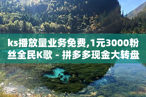 ks播放量业务免费,1元3000粉丝全民K歌 - 拼多多现金大转盘助力50元 - 拼多多买刀网址有风险吗