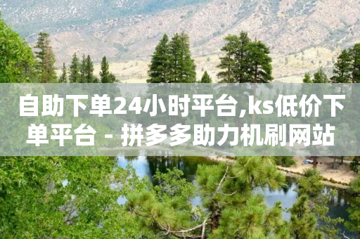 自助下单24小时平台,ks低价下单平台 - 拼多多助力机刷网站 - 拼多多砍一刀的正确答案-第1张图片-靖非智能科技传媒