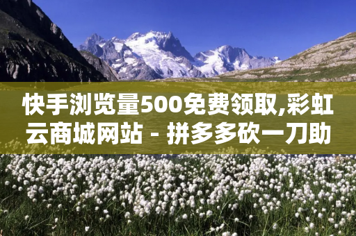 快手浏览量500免费领取,彩虹云商城网站 - 拼多多砍一刀助力平台 - 2024砍一刀助力微信群-第1张图片-靖非智能科技传媒