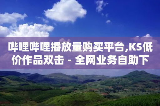 哔哩哔哩播放量购买平台,KS低价作品双击 - 全网业务自助下单商城 - 拼多多700元技巧-第1张图片-靖非智能科技传媒