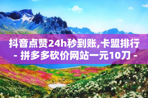 抖音点赞24h秒到账,卡盟排行 - 拼多多砍价网站一元10刀 - 拼多多打款要邀请多少人-第1张图片-靖非智能科技传媒