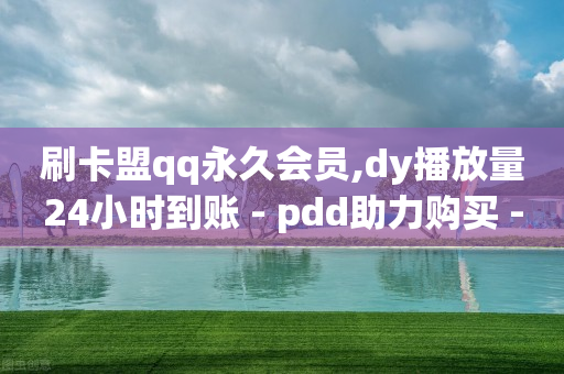 刷卡盟qq永久会员,dy播放量24小时到账 - pdd助力购买 - 拼多多无限助力app免费