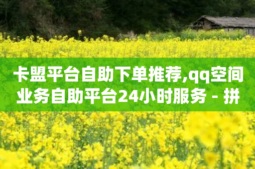 卡盟平台自助下单推荐,qq空间业务自助平台24小时服务 - 拼多多自助下单全网最便宜 - 拼多多白号批发-第1张图片-靖非智能科技传媒