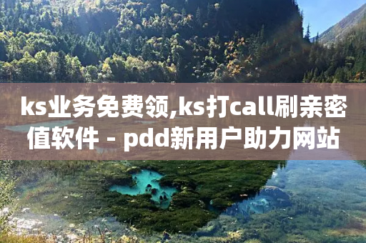 ks业务免费领,ks打call刷亲密值软件 - pdd新用户助力网站 - 朴朴限时砍价免费拿-第1张图片-靖非智能科技传媒