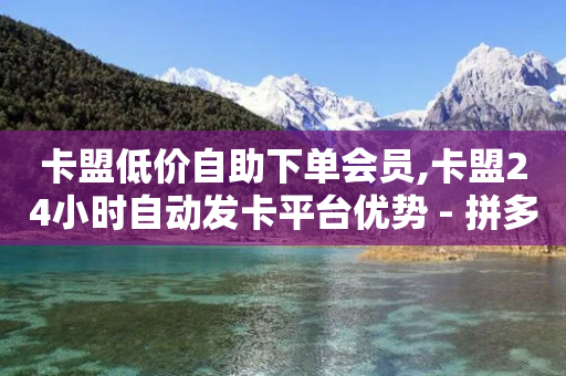 卡盟低价自助下单会员,卡盟24小时自动发卡平台优势 - 拼多多转盘刷次数网站免费 - 拼多多在线助力-第1张图片-靖非智能科技传媒