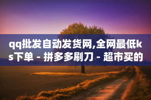 qq批发自动发货网,全网最低ks下单 - 拼多多刷刀 - 超市买的刀开刃了吗-第1张图片-靖非智能科技传媒