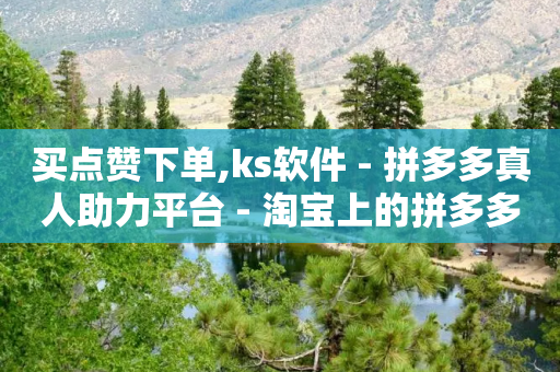 买点赞下单,ks软件 - 拼多多真人助力平台 - 淘宝上的拼多多代砍刀能买吗-第1张图片-靖非智能科技传媒